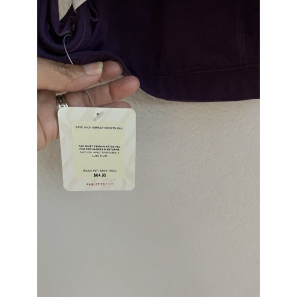 Fabletics Faye Mesh High Impact Sports Bra Luxe Purple Women’s Size Small NEW - Picture 6 of 11